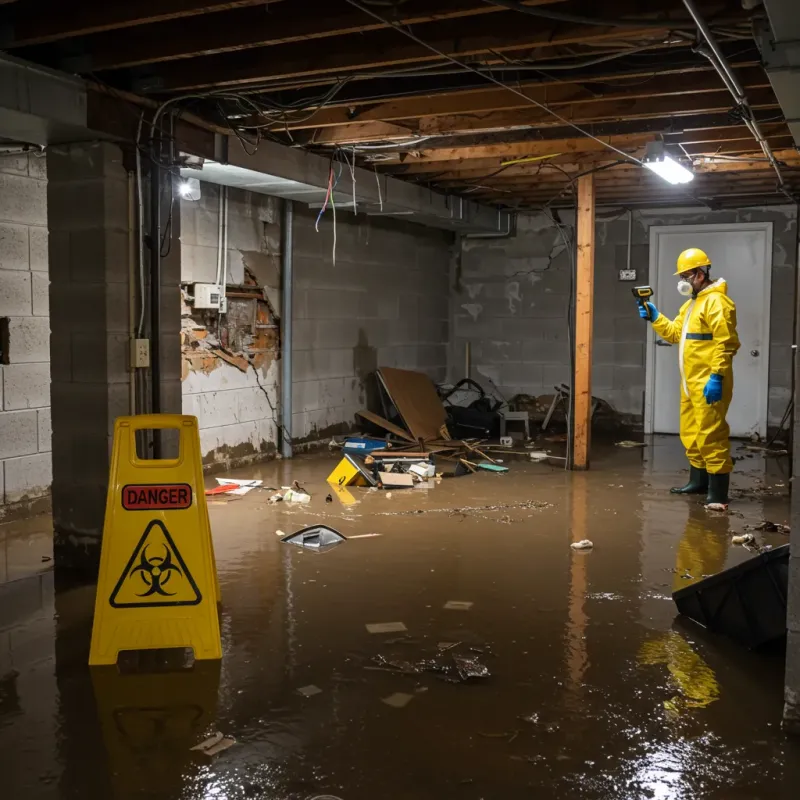 Flooded Basement Electrical Hazard in San Benito County, CA Property